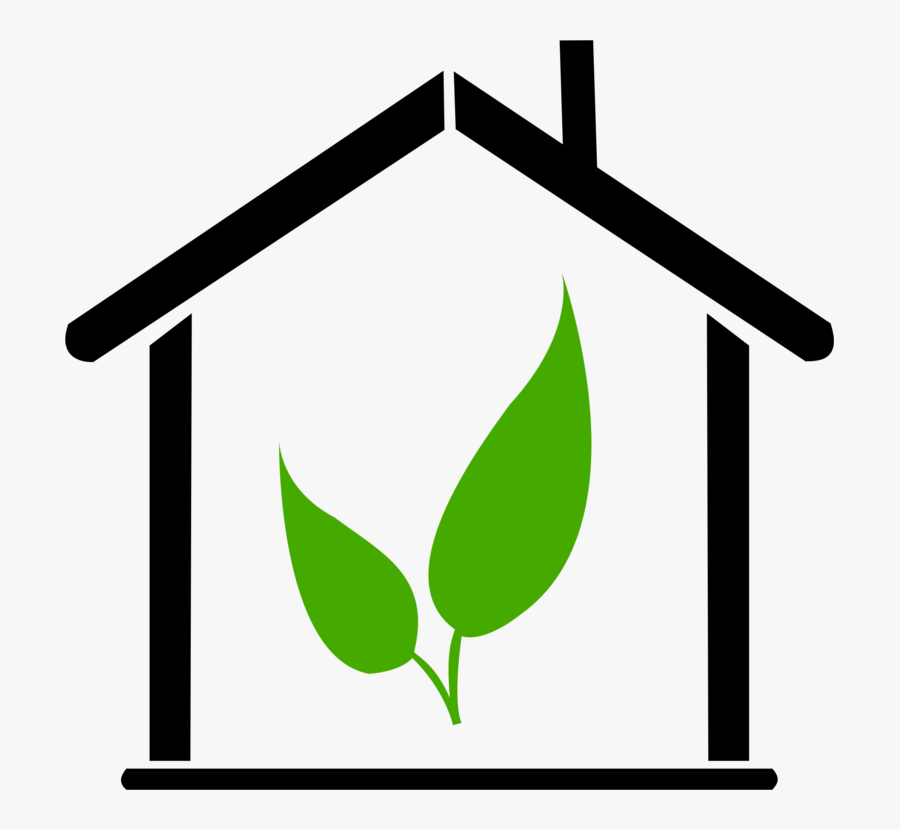 Line Art,plant,flora - Green Home Clipart, Transparent Clipart