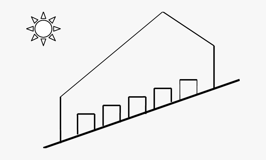 A Schematic Diagram Of An Uneven-span Greenhouse, Transparent Clipart