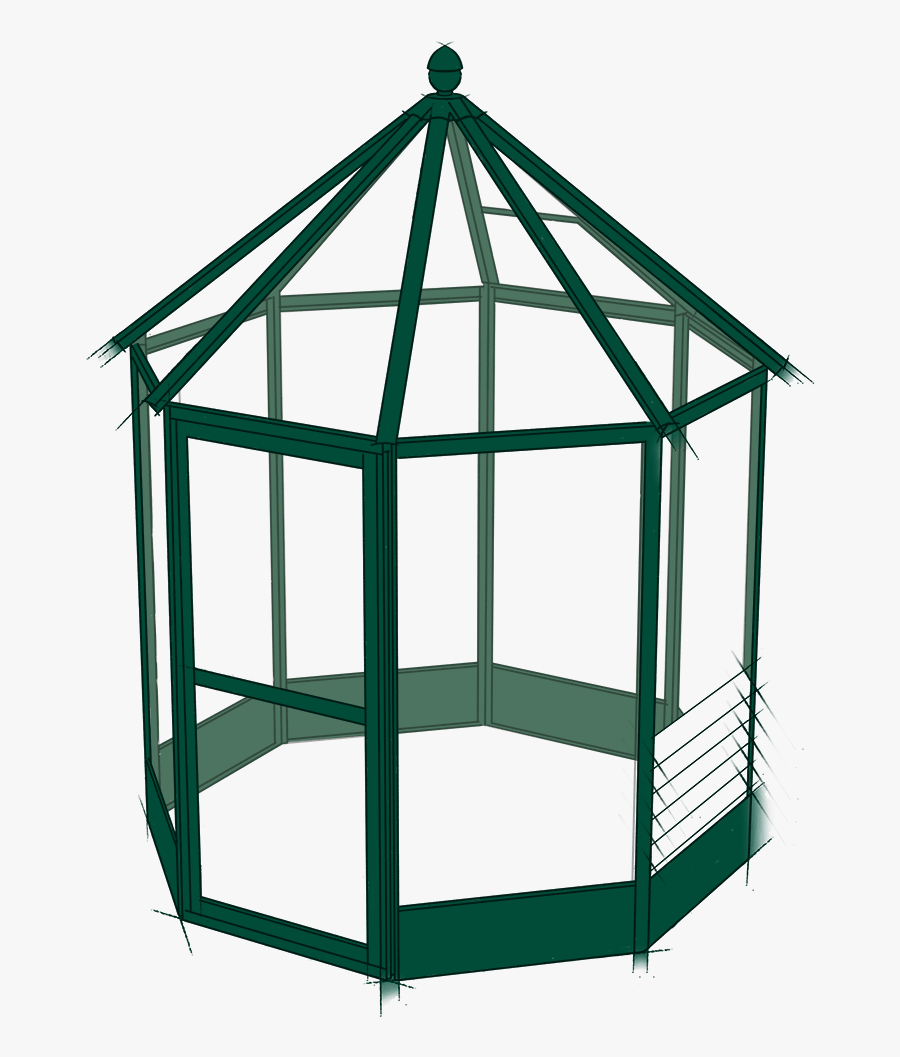 Gazebo, Transparent Clipart
