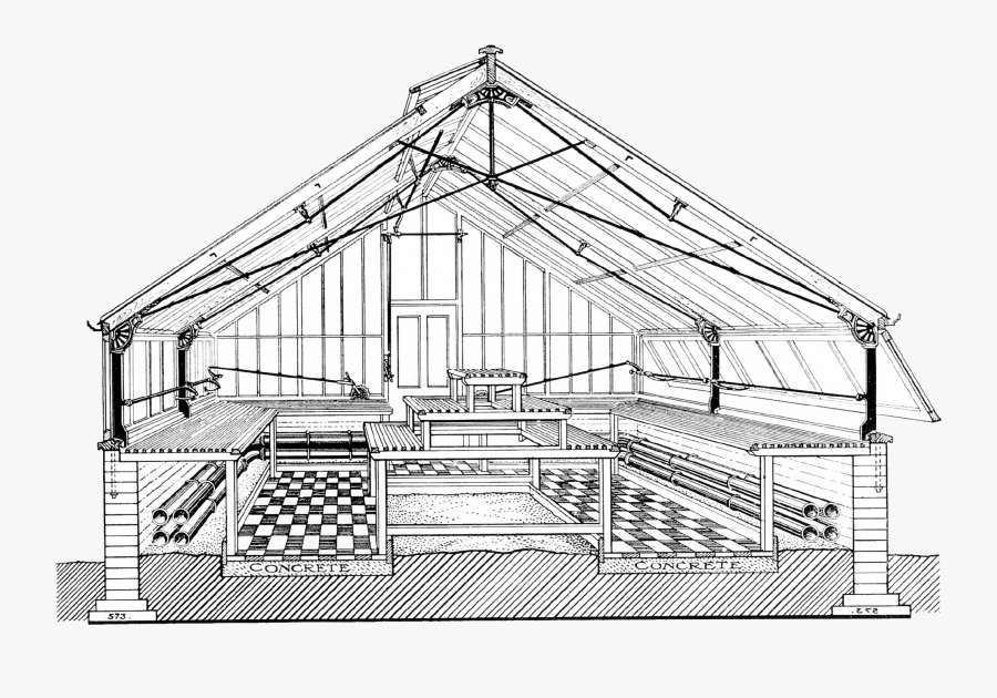 Transparent Greenhouse Gas Clipart - Drawings Of Passive Building Design, Transparent Clipart