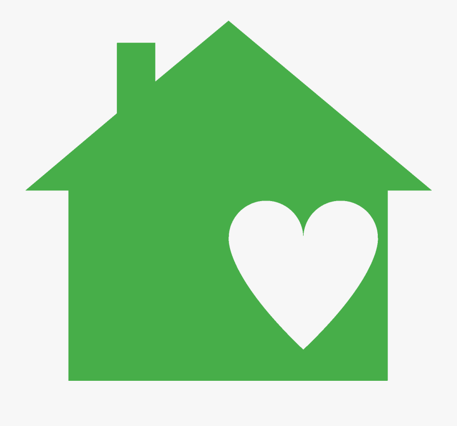 Blue House With Heart Clipart, Transparent Clipart