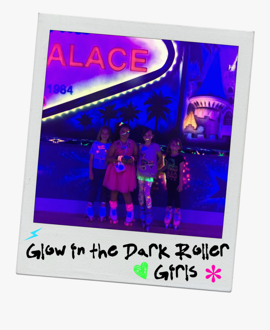 Neon 80s Rollerskating Party Roller Girls - Poster, Transparent Clipart