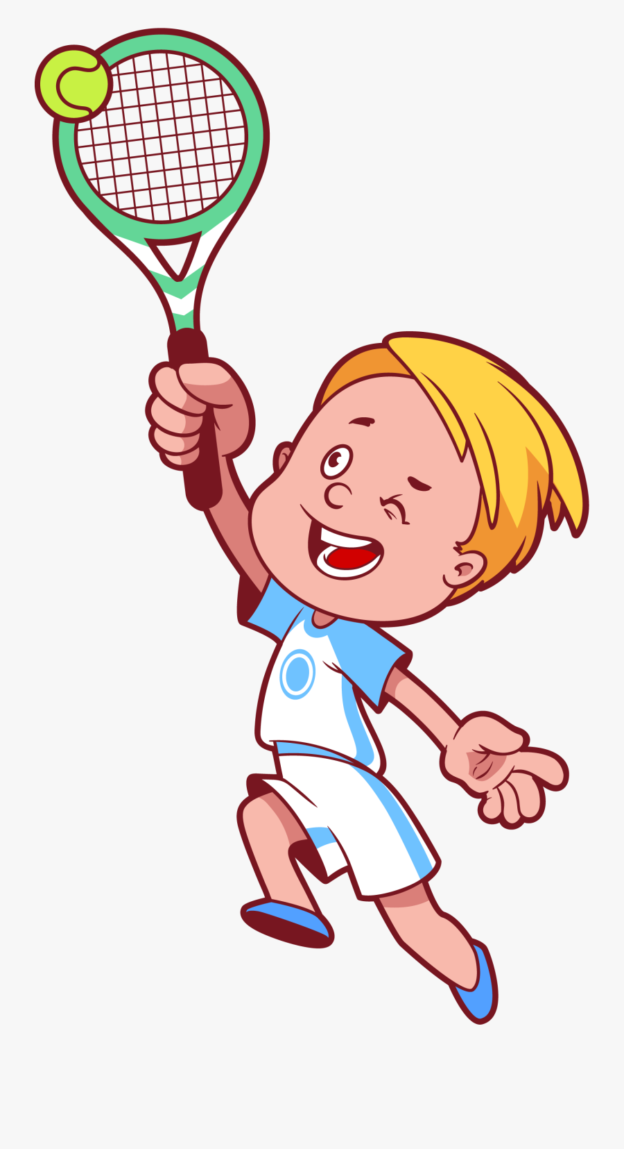 Png Free Stock Cartoon Child Clip Art Character Children - Tennis Cartoon, Transparent Clipart