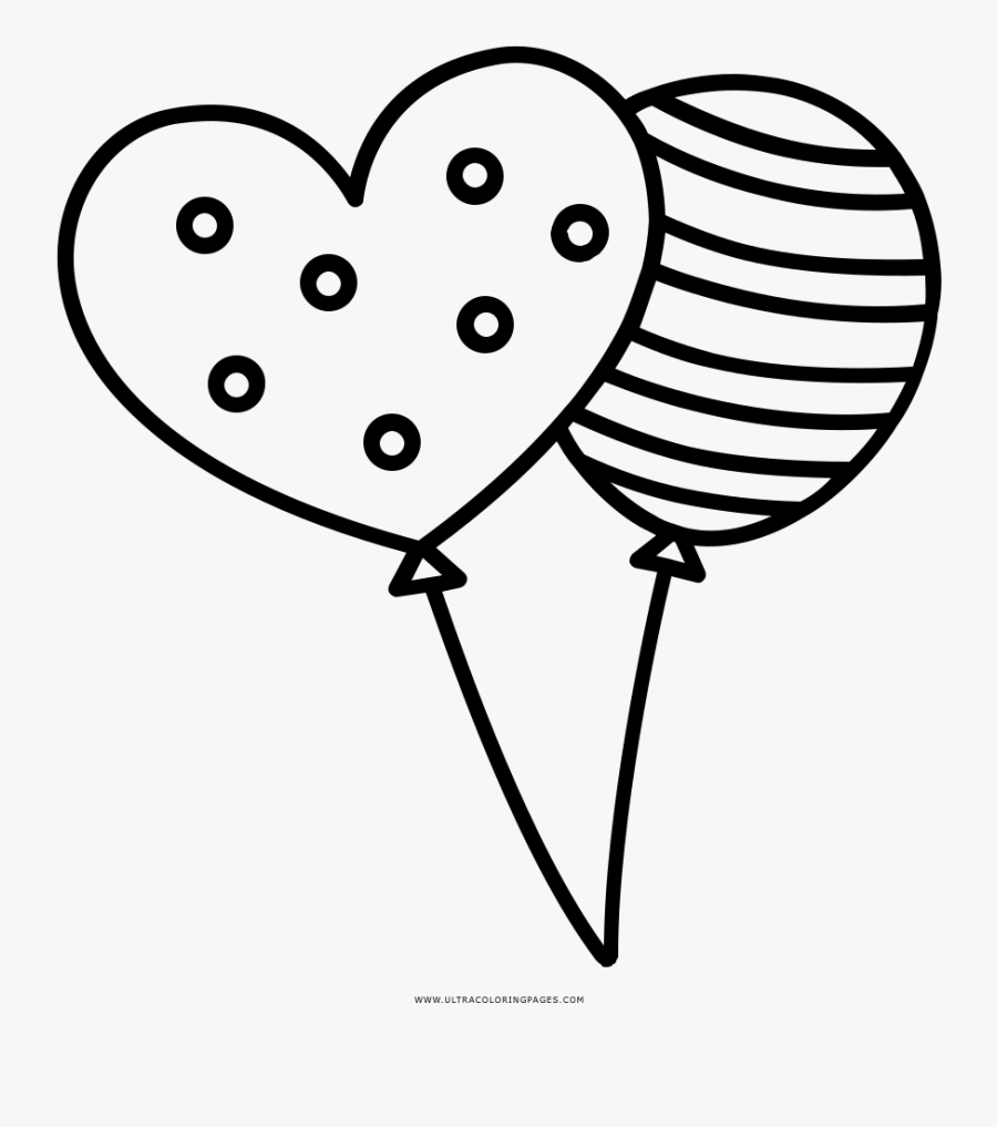 Balloons Clip Art Black And White, Transparent Clipart
