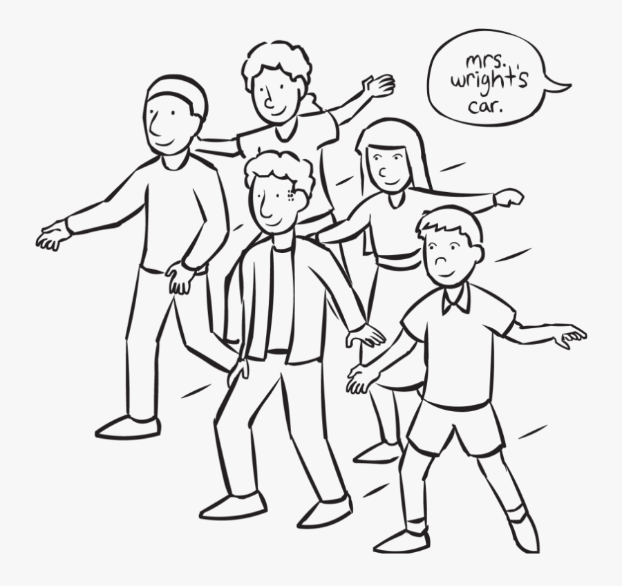 Large Group Moving To The Commands Of Fun Game Called, Transparent Clipart