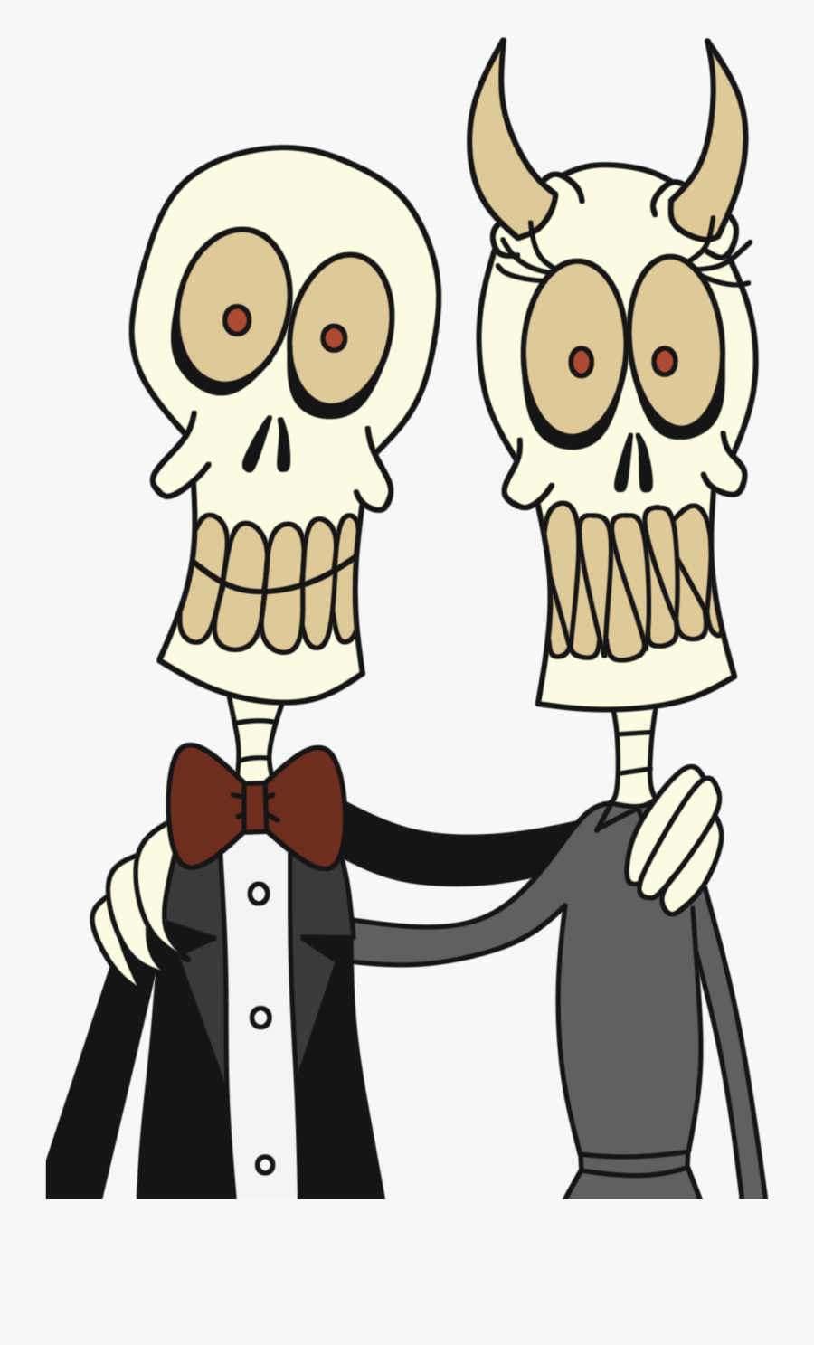 Mrandmrsskeleton - Cartoon, Transparent Clipart
