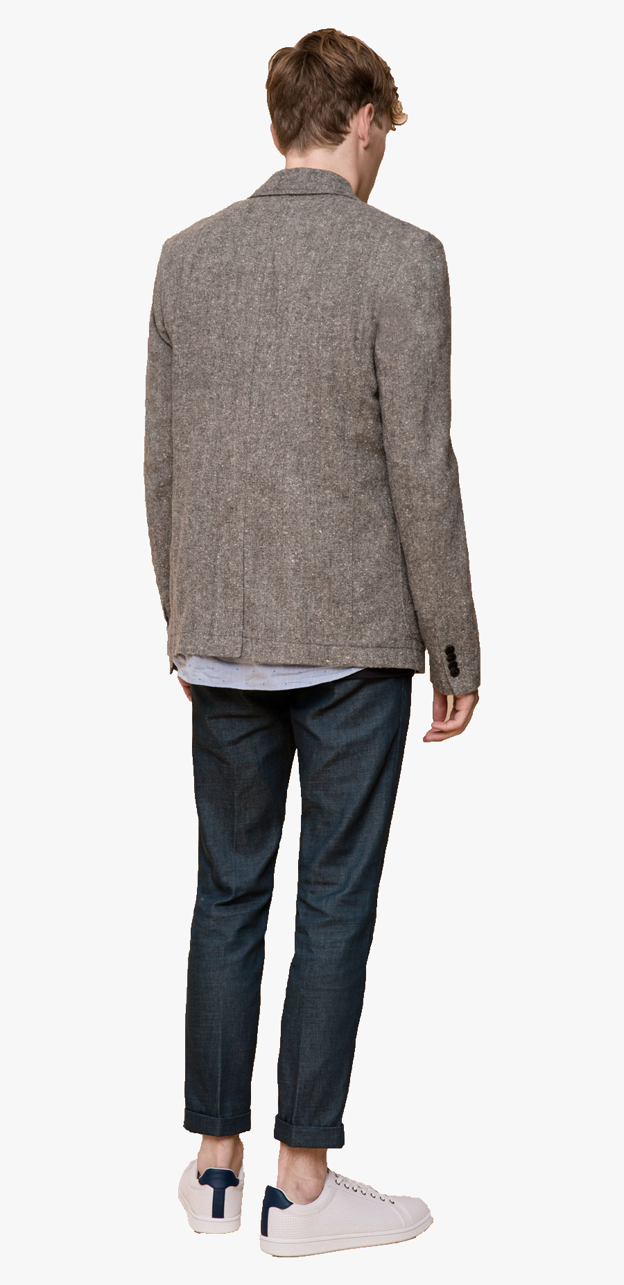 Clip Art Business Man Walking - Chico De Espaldas Png, Transparent Clipart