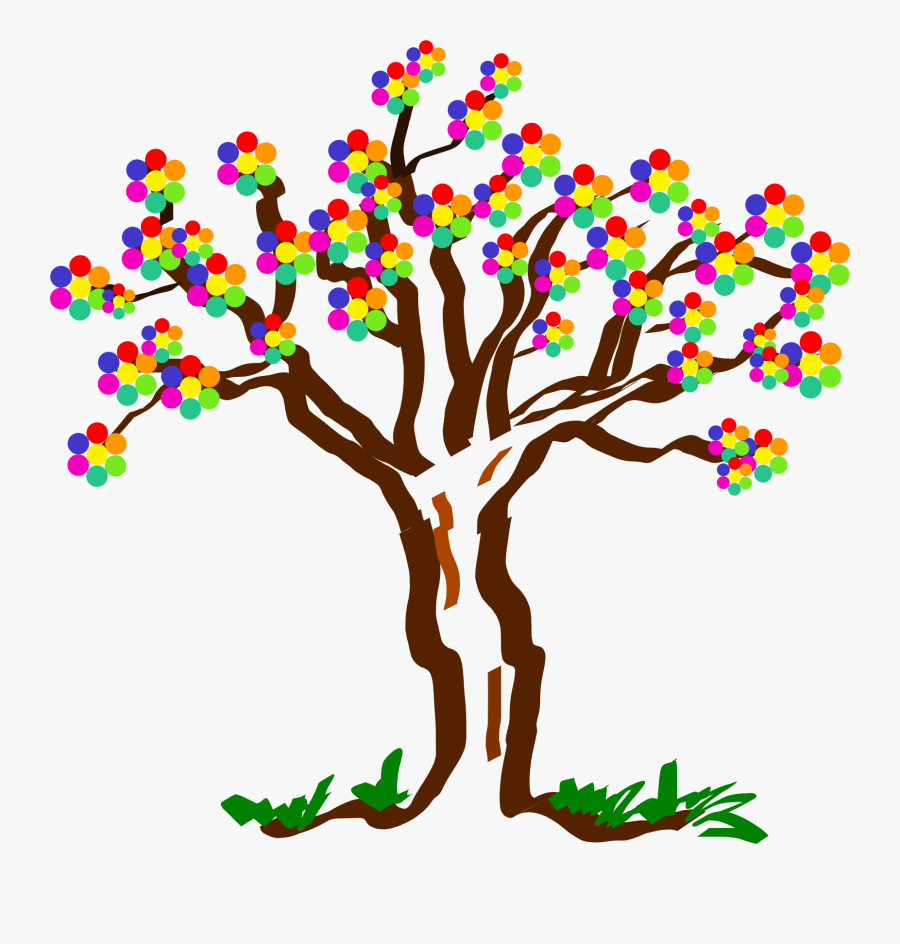 Aiflowers Big Image Png - Happy Birthday Tree Art, Transparent Clipart
