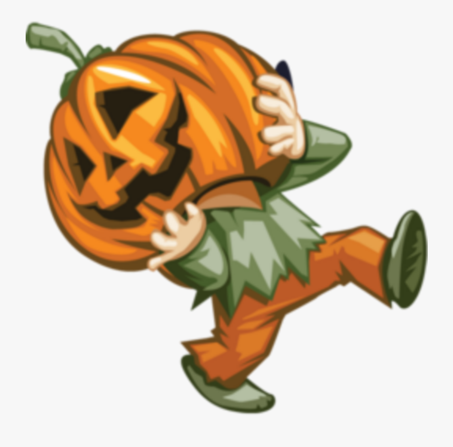 #mq #man #zombie #walking #pumpkin #head #halloween - Vector Transparent Background Halloween Pumpkin Clip, Transparent Clipart