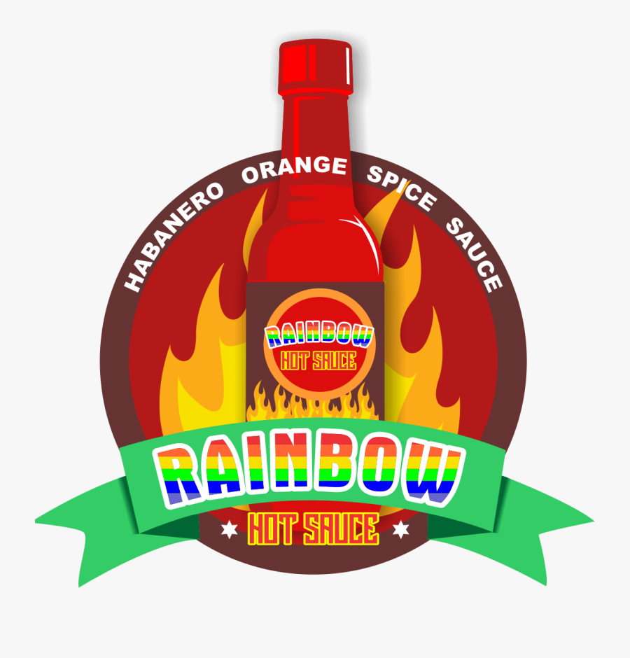 Rainbow Hot Sauce - Illustration, Transparent Clipart