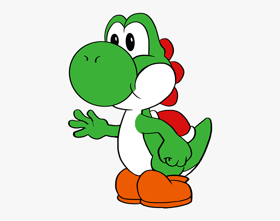 How To Draw Yoshi - Yoshi Drawing Easy, Transparent Clipart