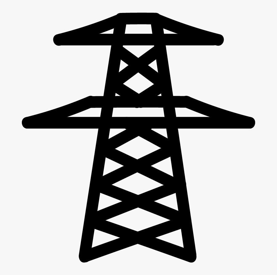 Electric Tower Icon Blue, Transparent Clipart
