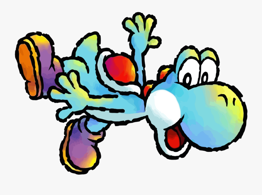 Light Blue - Yoshi's Island Blue Yoshi, Transparent Clipart