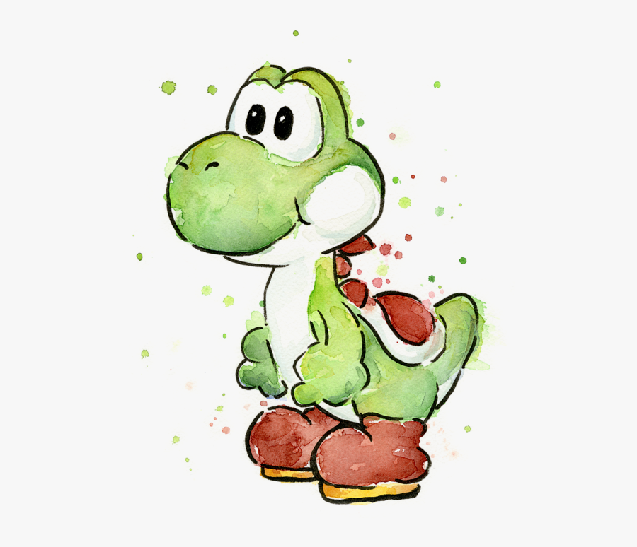 Yoshi Watercolor, Transparent Clipart