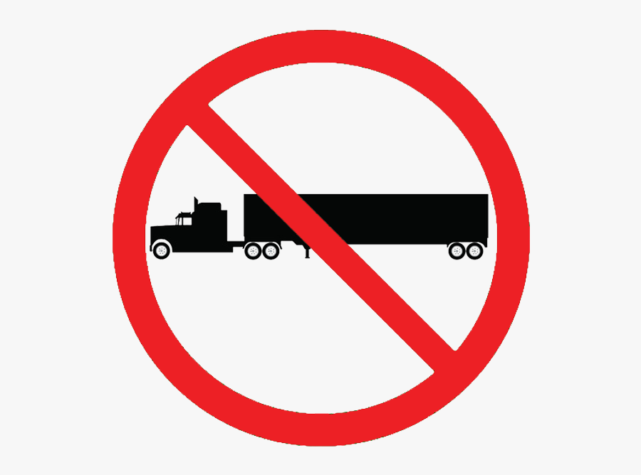 Truck Not Allowed, Transparent Clipart