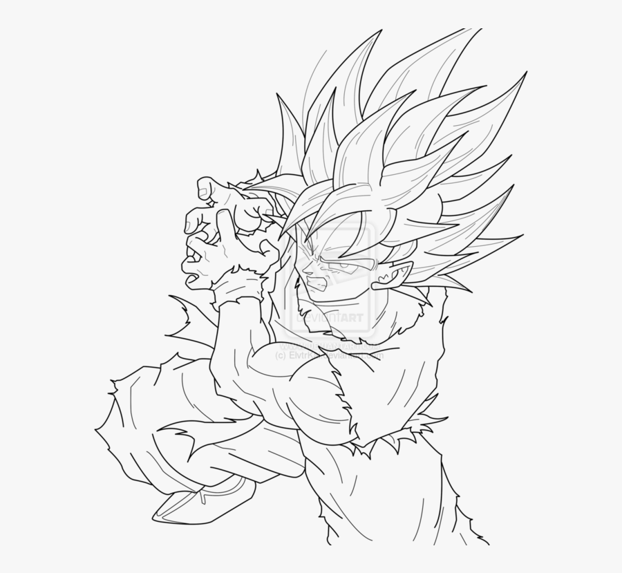 Dragon Ball Z Goku Coloring Pages Pretty Printable - Goku Dragon Ball Z Coloring Pages, Transparent Clipart