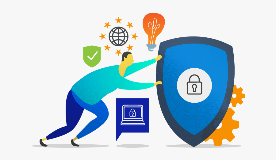 Computer Security, Transparent Clipart