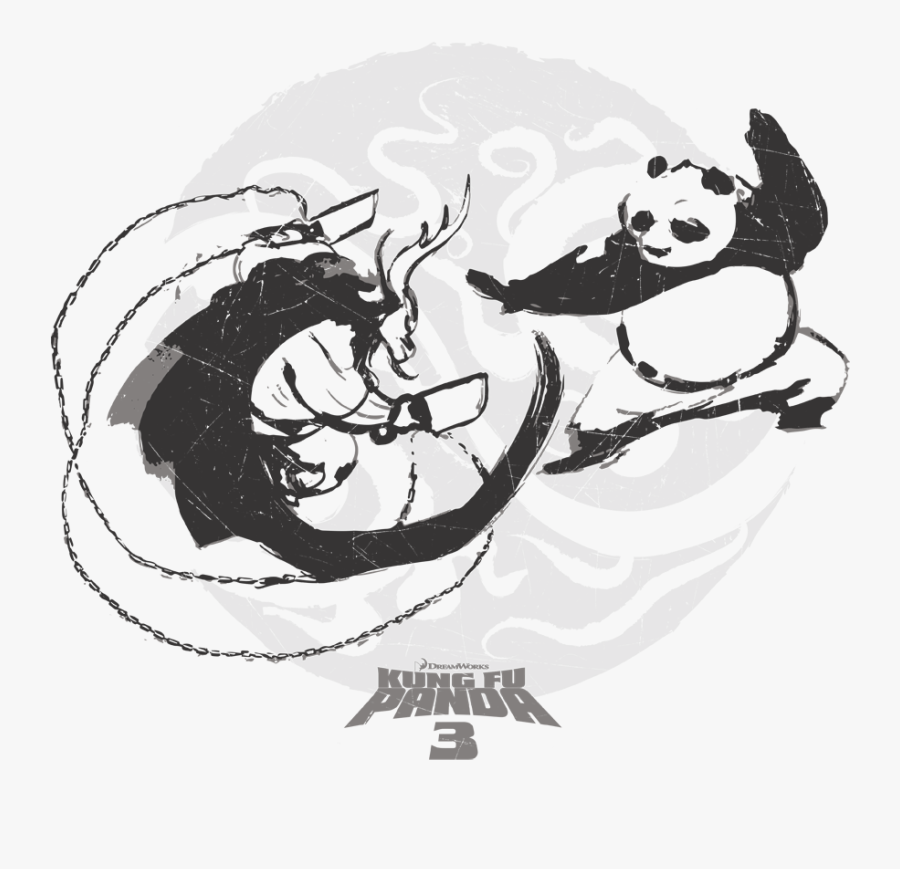 Kung Fu Panda Tshirt, Transparent Clipart