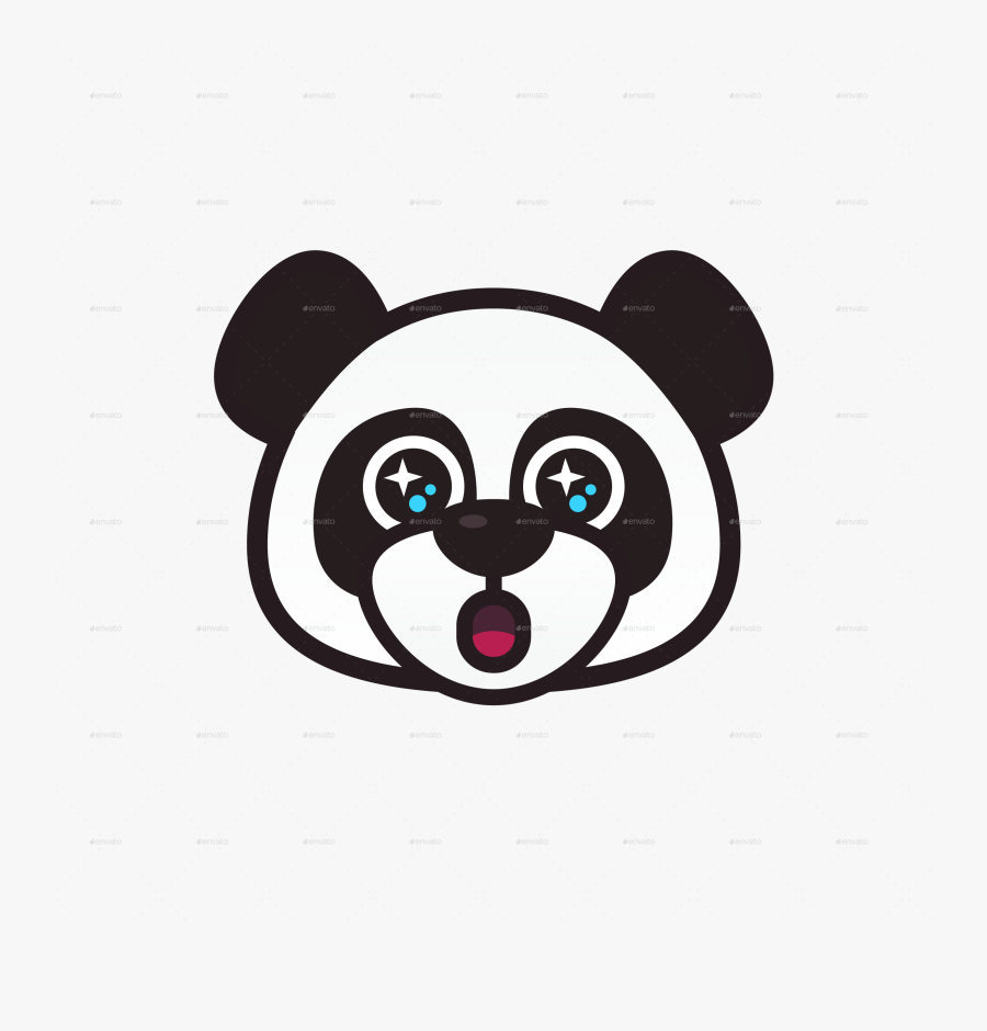 Transparent Panda Face Png - Emoticon Panda, Transparent Clipart