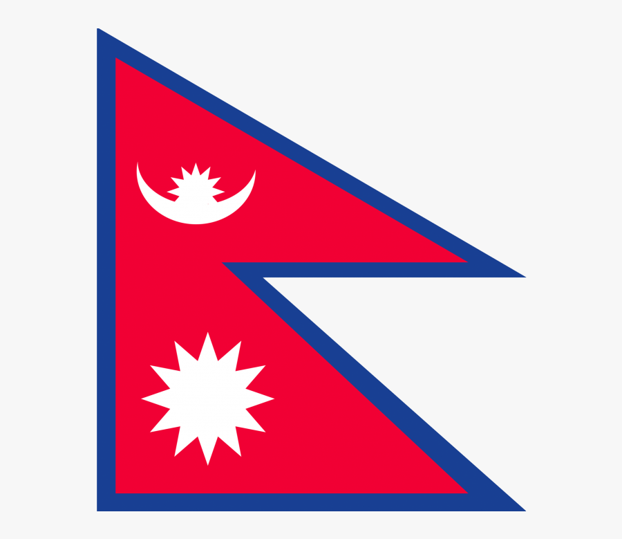 Transparent Triangle Flag Banner Png - Flag Of Nepal Jpg, Transparent Clipart