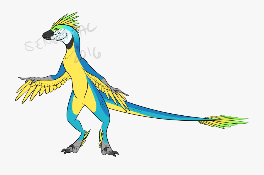 Utahraptor/macaw Hybrid Clipart , Png Download - Illustration, Transparent Clipart