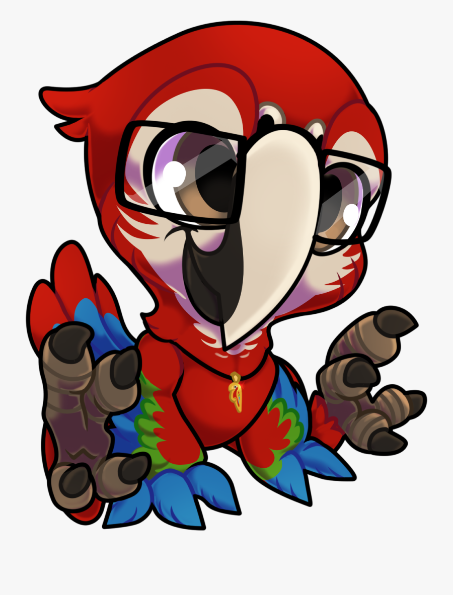 Cute Chibi Joel The Green Winged Macaw - Cartoon, Transparent Clipart