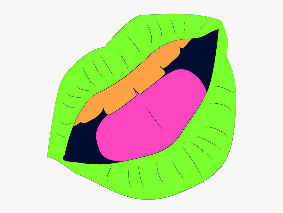 Green Mouth, Lips, Tongue, Mouth, Green, Lipstick, Transparent Clipart