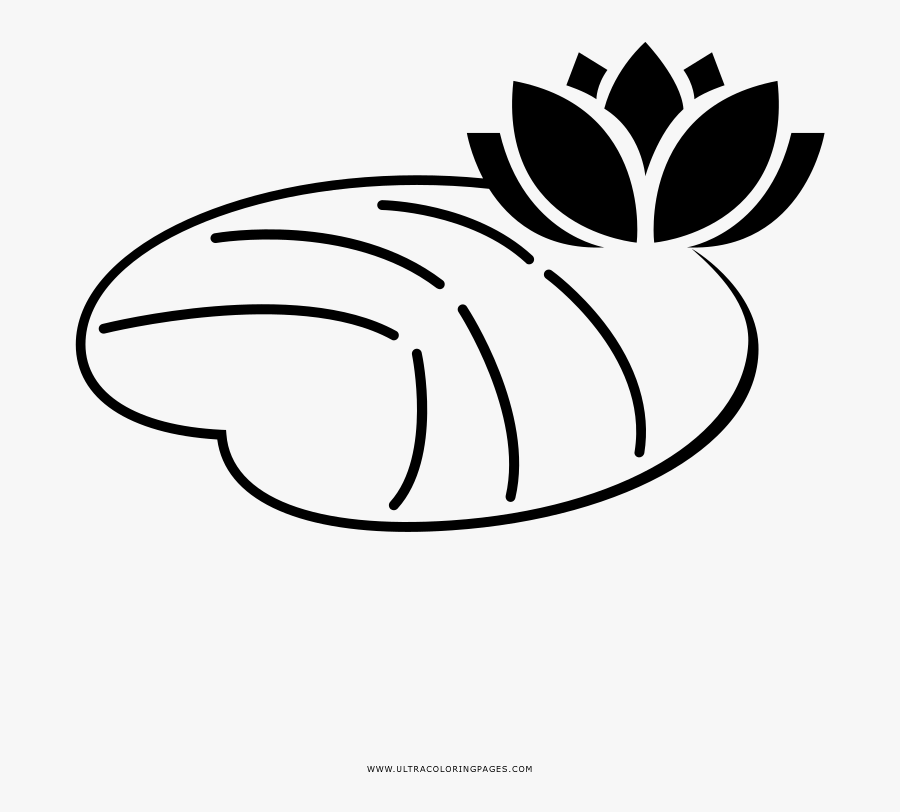 Water Lily Coloring Page - Waterlily Clipart Outline, Transparent Clipart
