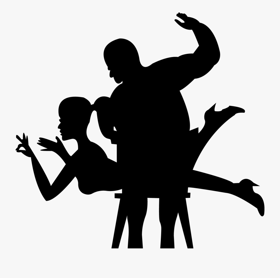Outline Shadow Of A Couple Spanking Each Other - Spanking A Woman Silhouett...