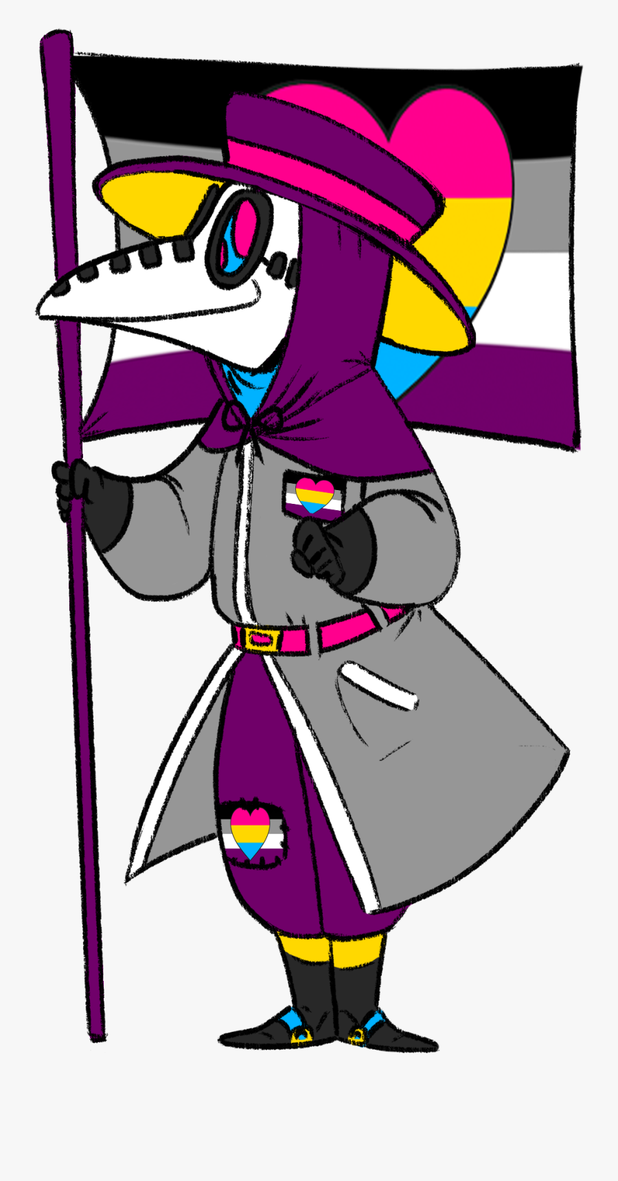Plague Doctor Pride, Transparent Clipart