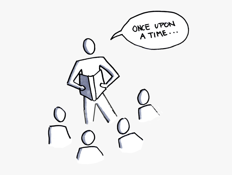 A Person Is Reading His Story - Line Art, Transparent Clipart