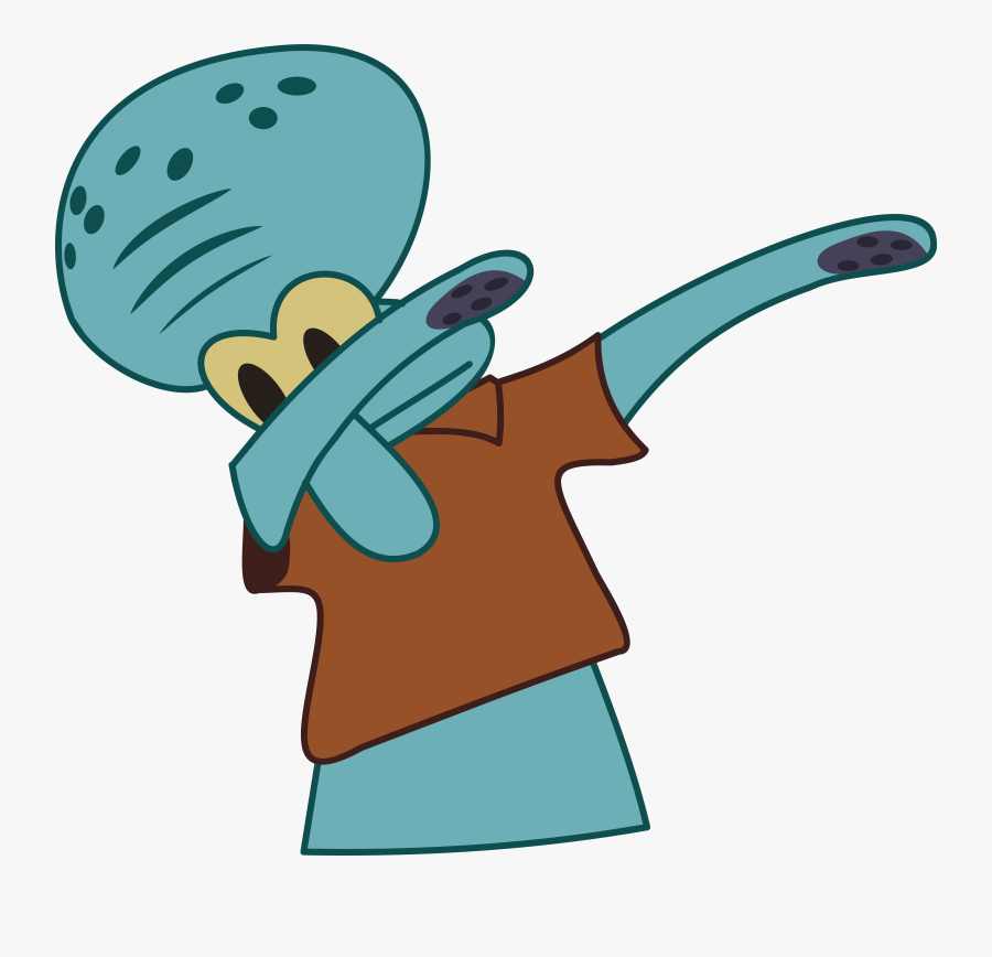 Clip Art Collection Of Free Dab - Squidward Dab Png, Transparent Clipart