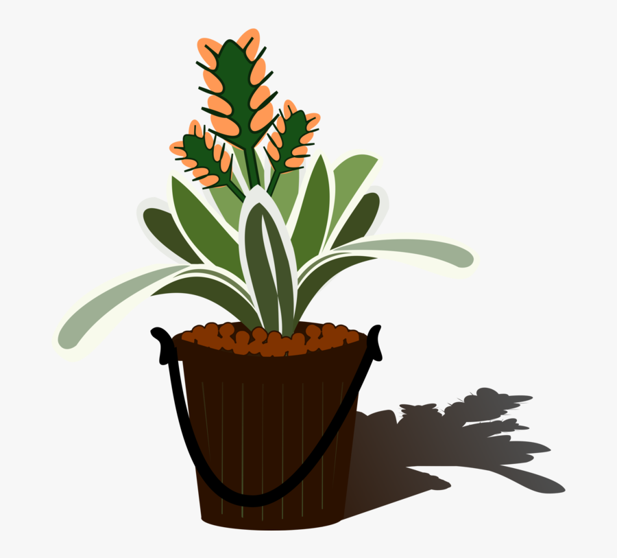 Potted Plants Clipart Svg - Pot Bunga Vector Png, Transparent Clipart