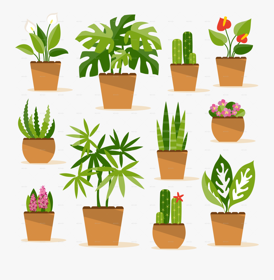 Indoor Potted Plant Png - Potted Plant Clip Art, Transparent Clipart