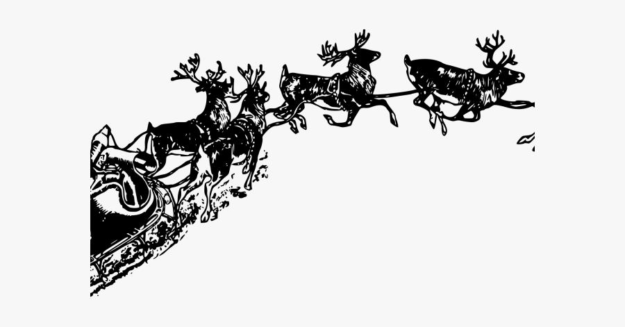 Santa Sleigh Clipart - Santa Sleigh Transparent Background, Transparent Clipart