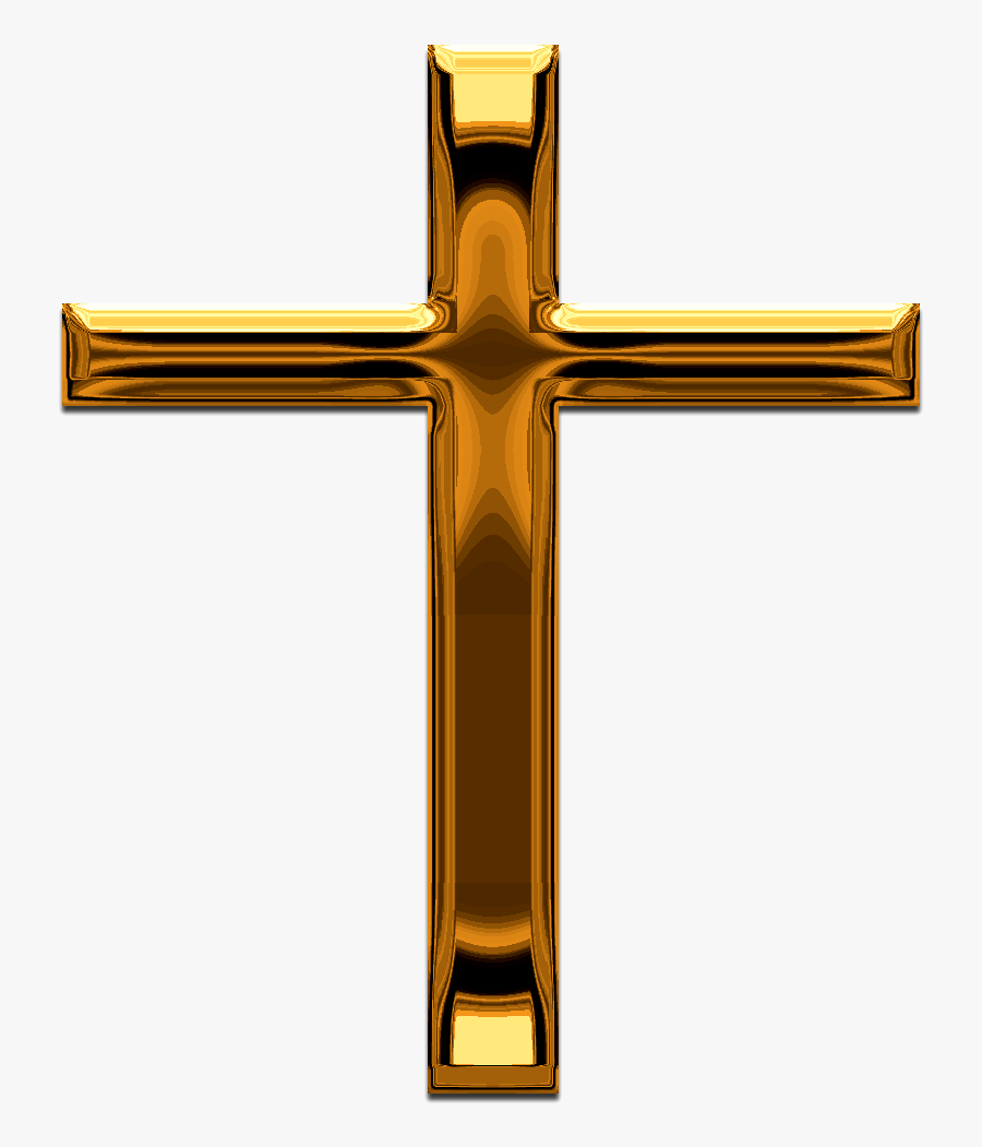 Gold Christian Cross Clip Art - Gold Cross Png , Free Transparent