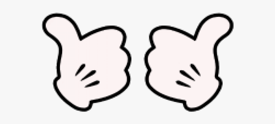 Mickey Mouse Hands - Thumbs Up Mickey Hand, Transparent Clipart