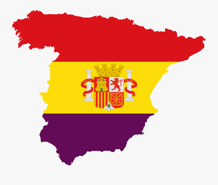 Flag Of Spain Francoist Spain Map, Spanish Png Clipart - Spain Map Transparent, Transparent Clipart