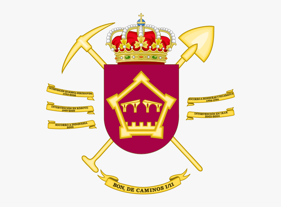 Coat Of Arms Of The Road Building Battalion I-11, Spanish - El Regimiento Palma 47, Transparent Clipart