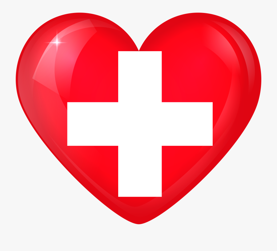 Switzerland Large Flag Gallery - Switzerland Flag Heart, Transparent Clipart
