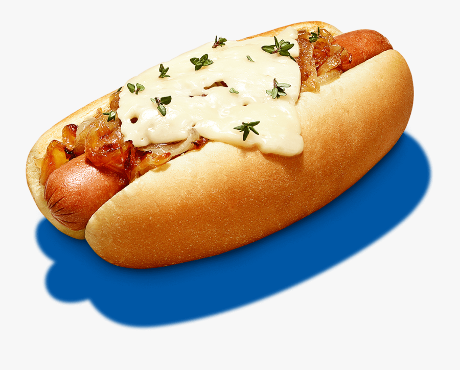 Caramelized Onion Dog - Hot Dog With Onion Png, Transparent Clipart