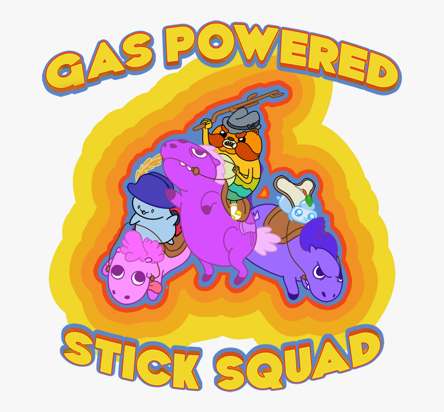 Gas Powered Stick Squad - Cartoon, Transparent Clipart