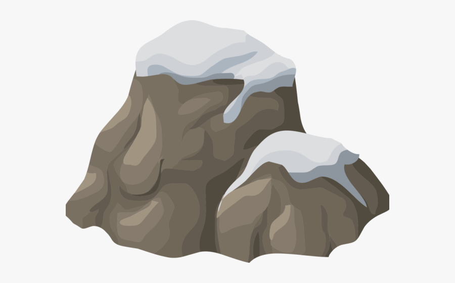 Snow Covered Rock Clipart, Transparent Clipart