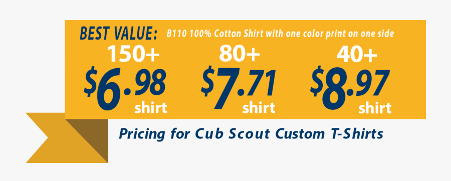 Custom T-shirts For Cub Scout Packs As Low As - Graphic Design, Transparent Clipart
