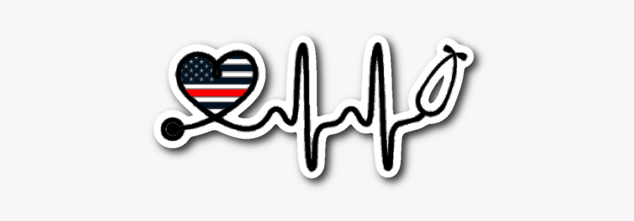 Ekg Clipart Stethoscope - Stethoscope Thin Blue Line, Transparent Clipart