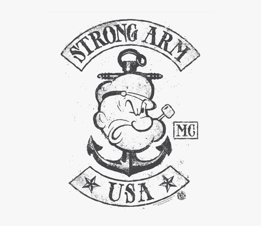 Strong Arm Usa Popeye, Transparent Clipart