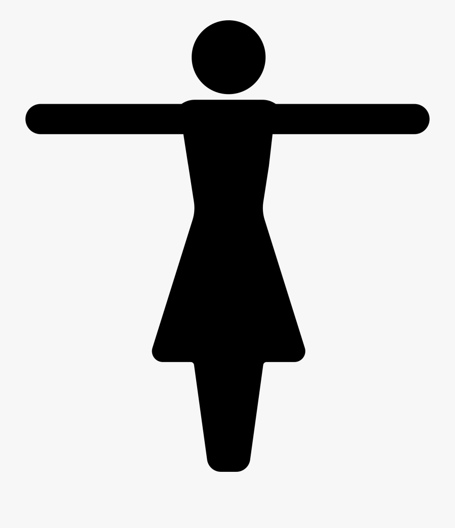 Arms Out Female Symbol - Woman Symbol Clip Art is a free transparent backgr...