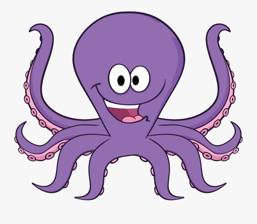 Cute Octopus Cartoon, Transparent Clipart