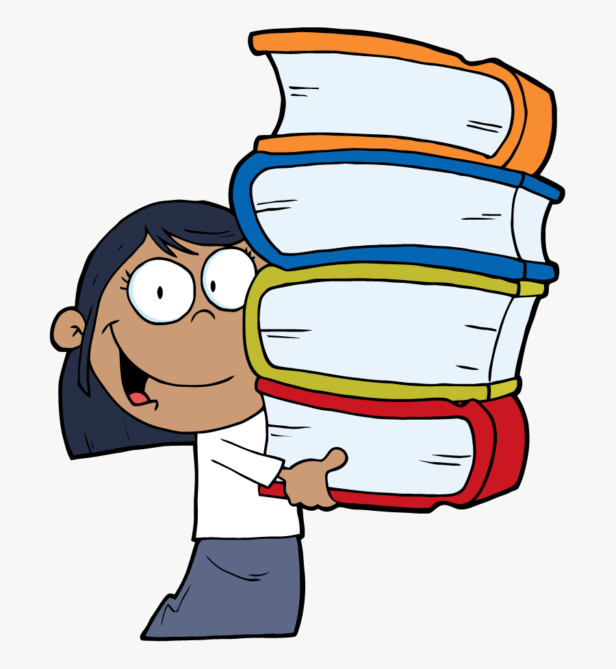 Png 1681 African American Girl With Books In Their - Pick Up The Books Clipart, Transparent Clipart
