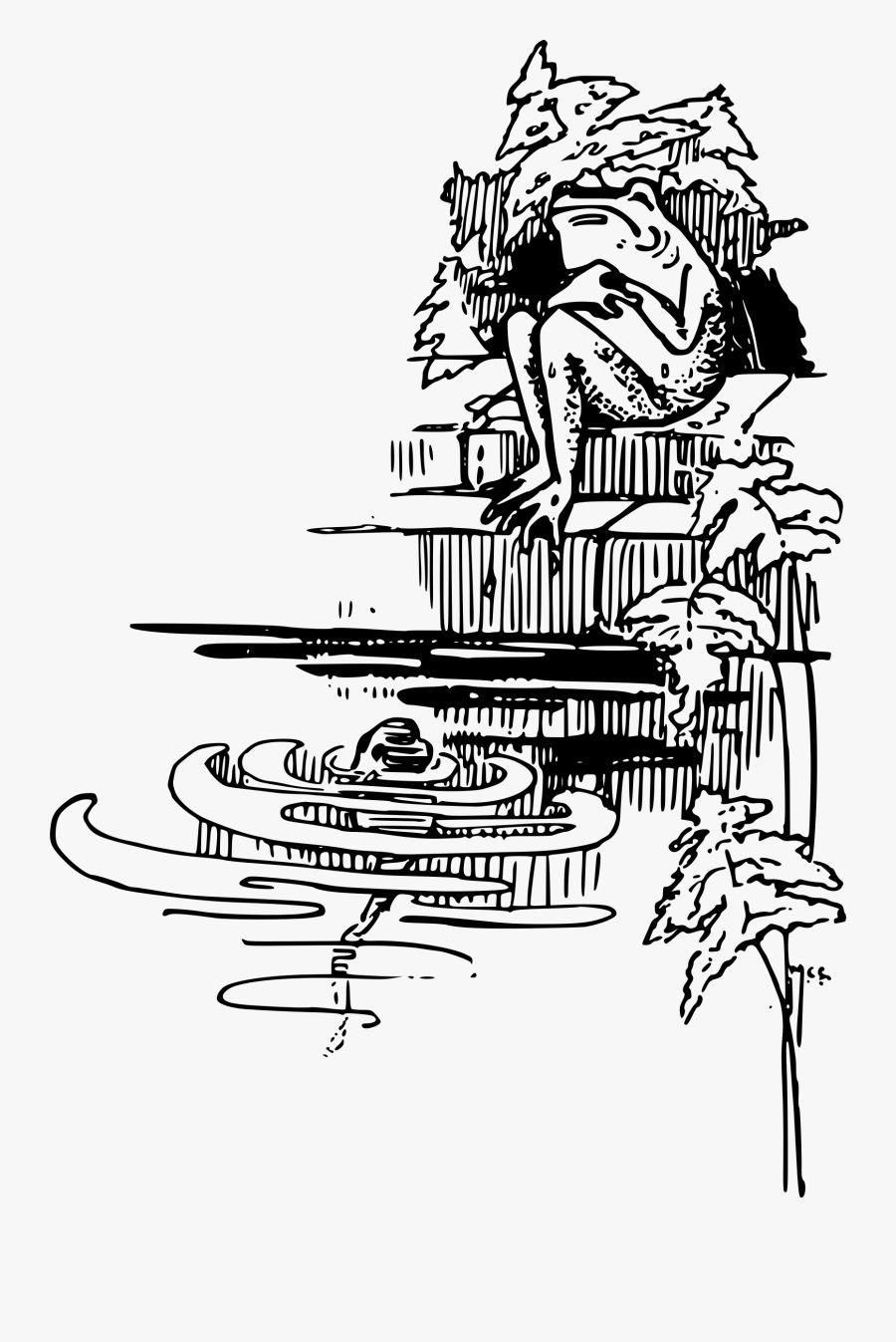 Clipart Frog And A - Drawing, Transparent Clipart